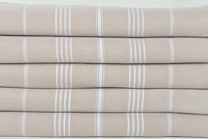 Turkish Bedspread, Woven Throw Blanket, Turkish Bedcover, 88x60 Cotton Striped Towel, Personalized Blanket, Welcome Wedding Gift, Decorative Blanket - 2