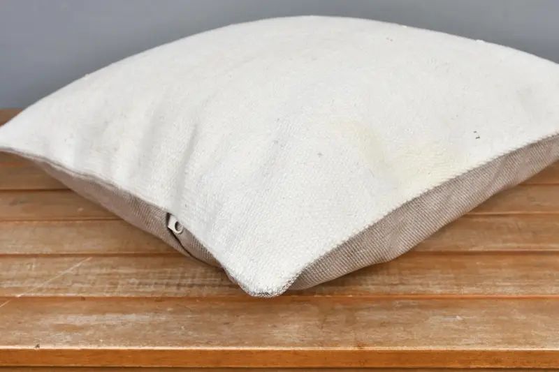 16x16 White Cushion Case, Authentic Pillow Sham, Kilim Pillow Cover, Turkish Kilim Pillow, Pillow Case, Home Decor Pillow - 4