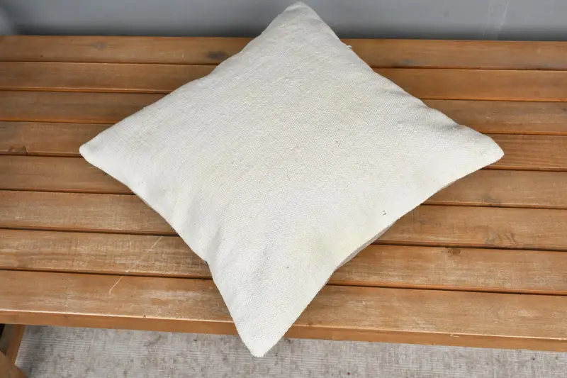 16x16 White Cushion Case, Authentic Pillow Sham, Kilim Pillow Cover, Turkish Kilim Pillow, Pillow Case, Home Decor Pillow - 2