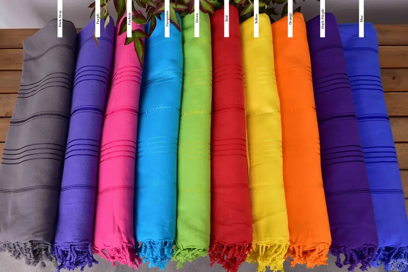 Organic towel, Embroidery Towel, Gift For Him, 70x40 Cotton Striped Towel, Monogram Beach Towel, Bathroom Towel, Peshtemal Towel USA, Spa Towel - 2