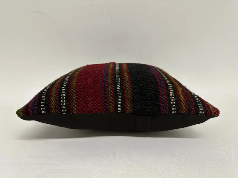 Retro Throw Pillow Case, Pillow Cover, 12x12 Red Cushion, Pillow for Couch, Retro Throw Cushion Case, Boho Pillow, Throw Kilim Pillow - 5