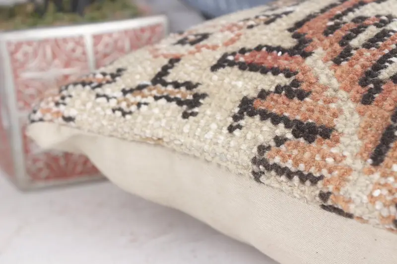 Kilim Pillow Cover, Pillow for Sofa, Couch Cushion Cover, 12x12 Beige Cushion, Pillow Cover, Vintage Pillow Cover, Antique Pillows - 7