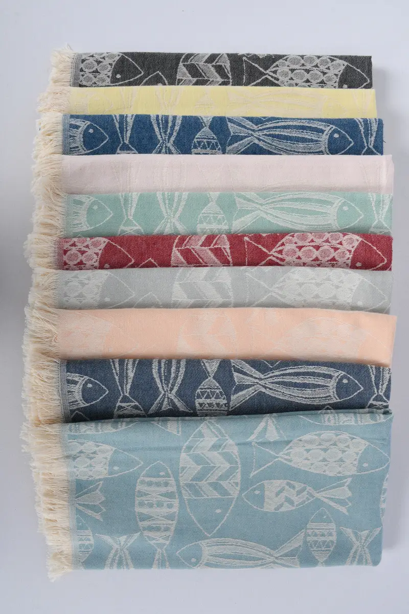 28x20 Cotton Fish Design Towel, Kitchen Towel, Girl Trip Party Favor, Gym Towel, Bridal Gifts, Monogram Hand Towel, Monogrammed Hand Towel - 6