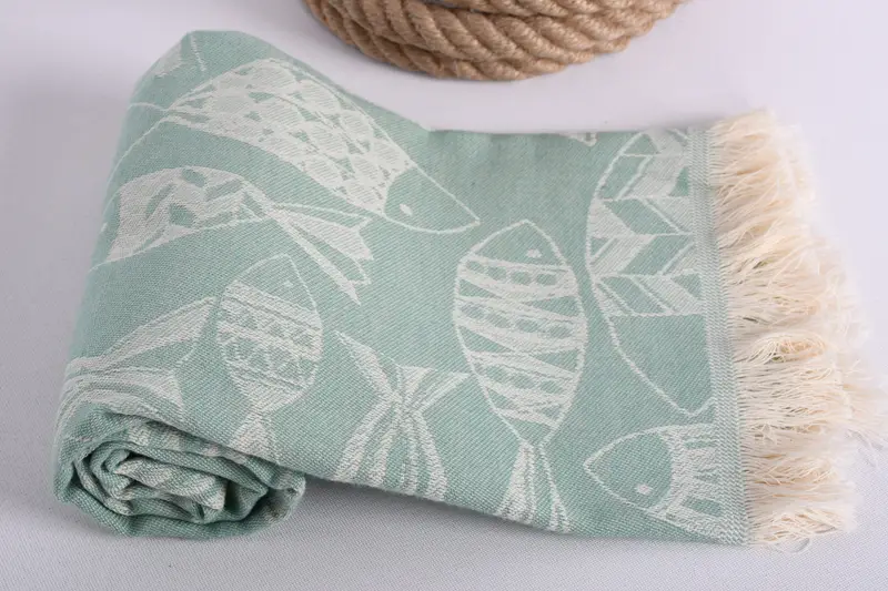 28x20 Cotton Fish Design Towel, Kitchen Towel, Girl Trip Party Favor, Gym Towel, Bridal Gifts, Monogram Hand Towel, Monogrammed Hand Towel - 8