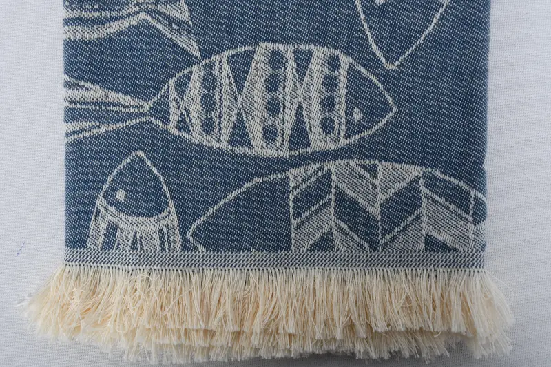 28x20 Cotton Fish Design Towel, Kitchen Towel, Girl Trip Party Favor, Gym Towel, Bridal Gifts, Monogram Hand Towel, Monogrammed Hand Towel - 5