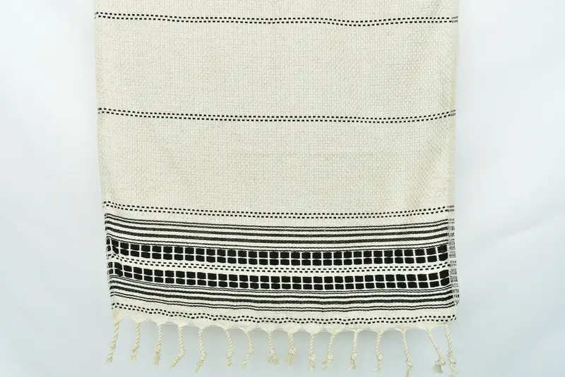 Mutfak havlu, tatil havlu, 40x20 keten çizgili havlu, onun için hediyeler, kişiselleştirilmiş hediye, ev hediyesi, organik çay havlu, monogramlı el havlu - 8
