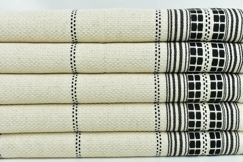 Mutfak havlu, tatil havlu, 40x20 keten çizgili havlu, onun için hediyeler, kişiselleştirilmiş hediye, ev hediyesi, organik çay havlu, monogramlı el havlu - 2