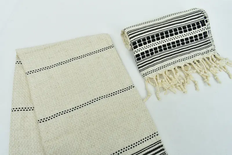 Mutfak havlu, tatil havlu, 40x20 keten çizgili havlu, onun için hediyeler, kişiselleştirilmiş hediye, ev hediyesi, organik çay havlu, monogramlı el havlu - 7