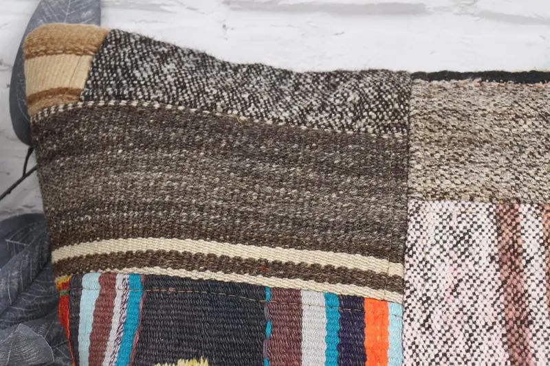 Yastık kasası, meditasyon yastık kapağı, yastık yastık kapağı, kanepe için yastık, 20x20 kahverengi yastık kapağı, iç tasarımcı yastık, ev dekorasyonu yastığı - 2