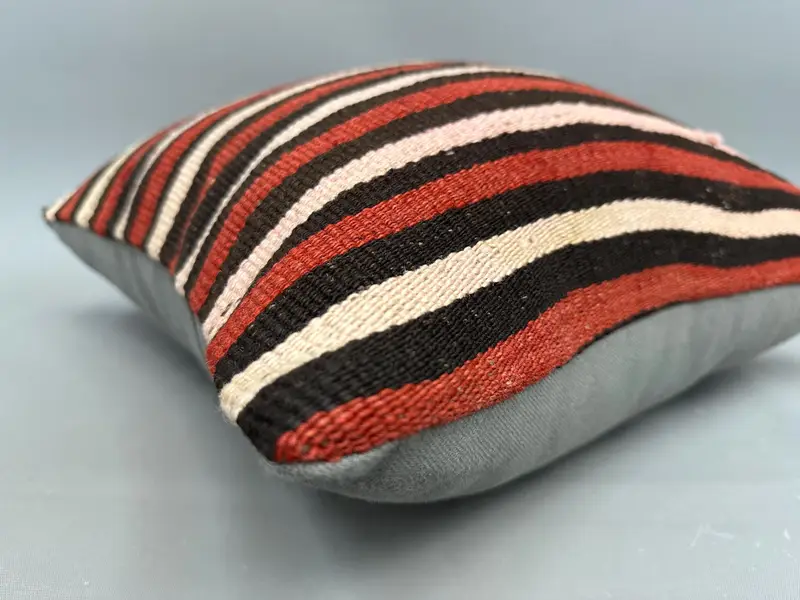 18x18 Red Pillow Case, Ethnical Kilim Rug Pillow, Antique Pillows, Pillow Sham, Boho Pillow Sham Cover, Ethnic Pillow Cover Cushion Case - 6