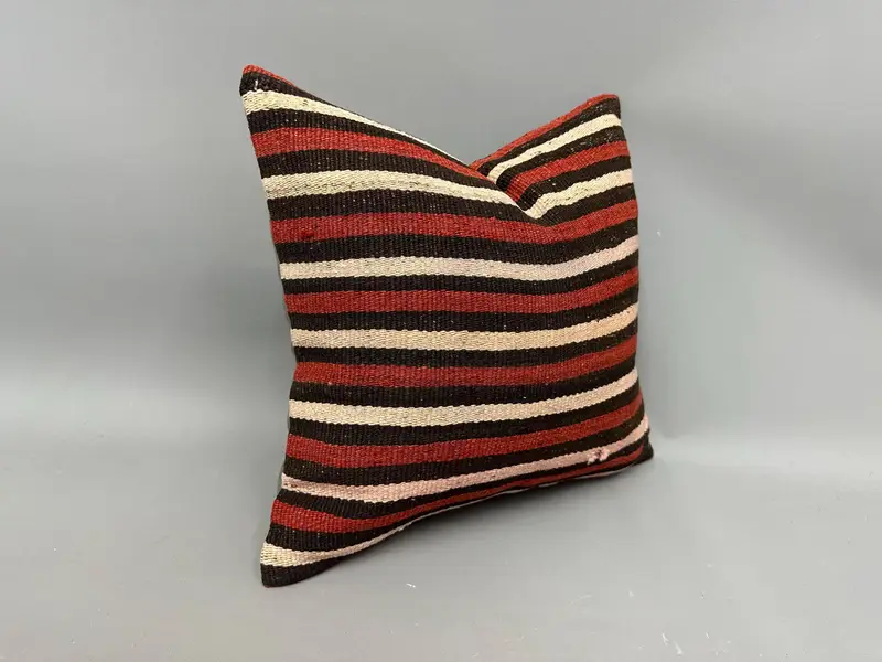 18x18 Red Pillow Case, Ethnical Kilim Rug Pillow, Antique Pillows, Pillow Sham, Boho Pillow Sham Cover, Ethnic Pillow Cover Cushion Case - 2