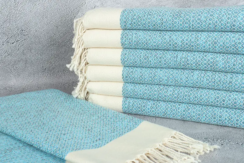 Peshtemal Towel, Peshtemal beach towel with unique design, Bridal Shower Gift, Absorbent towel, Best Friend Gift Ideas, 76x36 Cotton Diamond Towel - 2