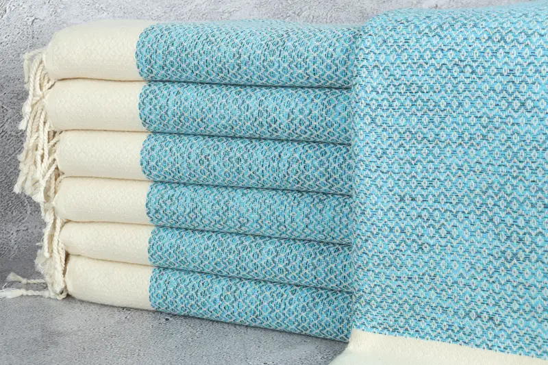 Peshtemal Towel, Peshtemal beach towel with unique design, Bridal Shower Gift, Absorbent towel, Best Friend Gift Ideas, 76x36 Cotton Diamond Towel - 1