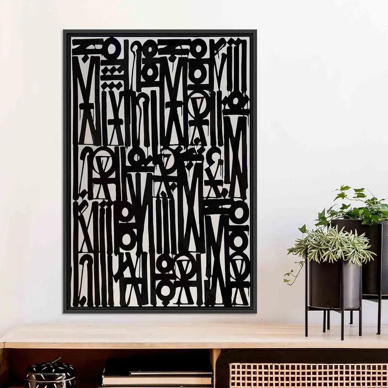 モダン アメリカン グラフィティ キャンバス: エレガントな現代アート プリント