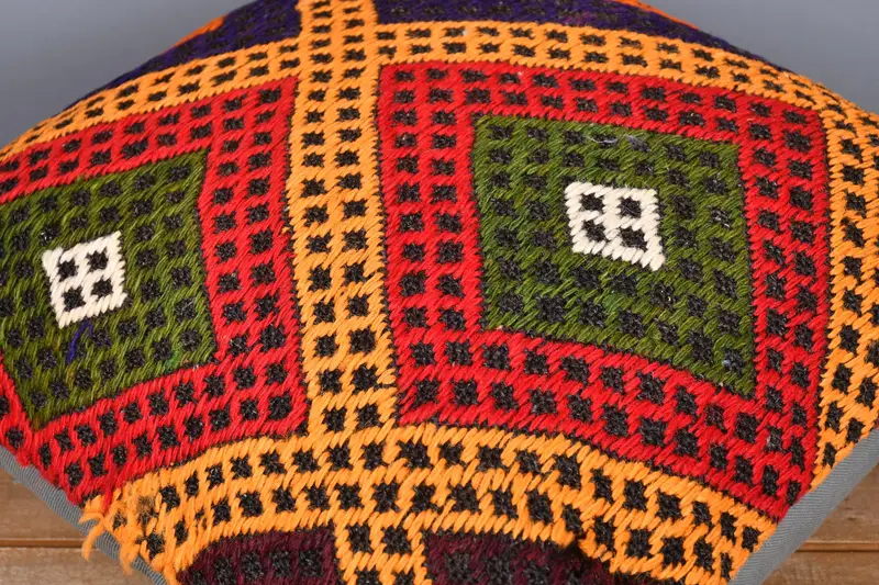 20x20 Red Pillow Case, Interior Designer Pillow, Ethnical Kilim Rug Pillow, Handmade Rug Seat Cushion Cover, Pillow, Handmade Kilim Cushion - 4