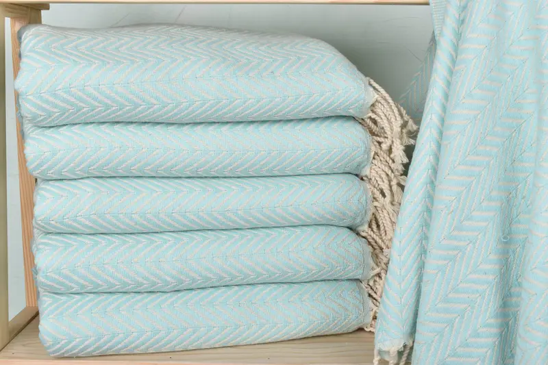 Guest Towel, 70x40 Cotton Zig zag Towel, Christmas Favors, Travel towel, Luxury Turkish beach towel with fringe, Quick-dry towel, Wedding Favors - 1