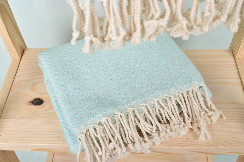 Guest Towel, 70x40 Cotton Zig zag Towel, Christmas Favors, Travel towel, Luxury Turkish beach towel with fringe, Quick-dry towel, Wedding Favors - 5