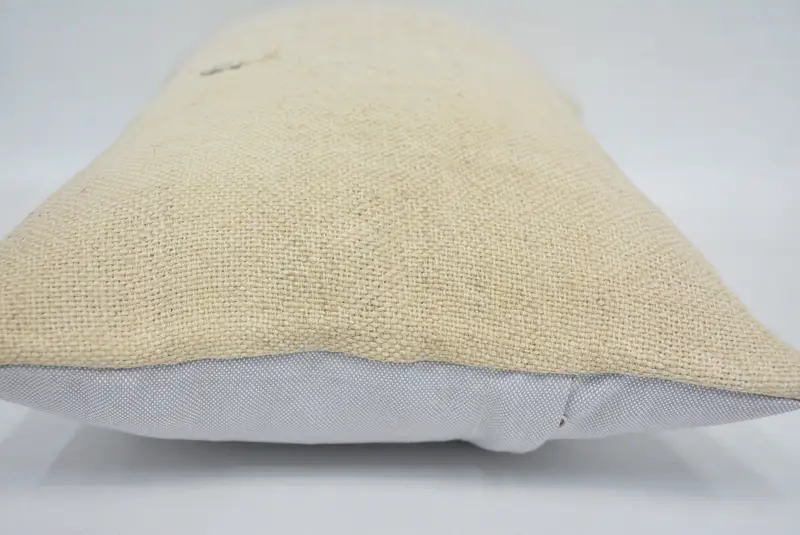 Home Decor Pillow, Pillow Sham, Turkish Bench Pillow Case, Vintage Pillow, Kilim Cushion Sham, 12x20 White Cushion, Natural Pillow Sham - 5