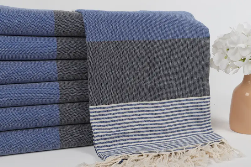 First Wedding Anniversary Gift, Wedding Favors, 68x40 Cotton Striped Towel, Travel towel, Gift For Coworker, Peshtemal Towel, Monogram Turkish Towel - 2