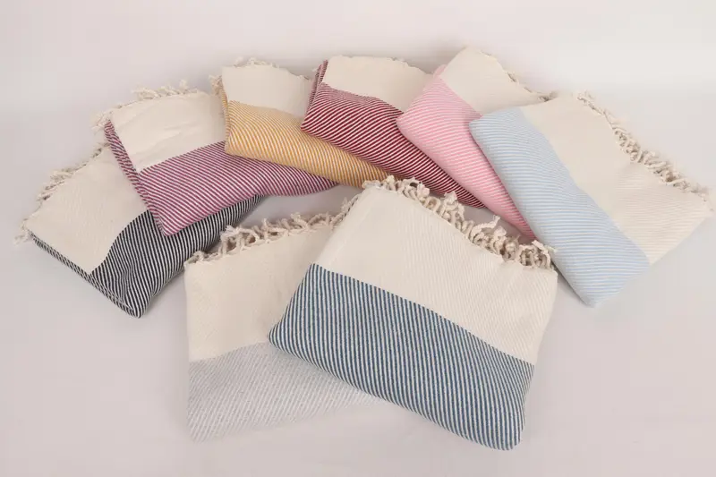 Peshtemal Towel, Handmade Gift, Beach Towel Bulk, Quick-dry peshtemal, 70x40 Cotton Striped Towel, Unique Wedding Gift, Wedding Shower Gift - 3