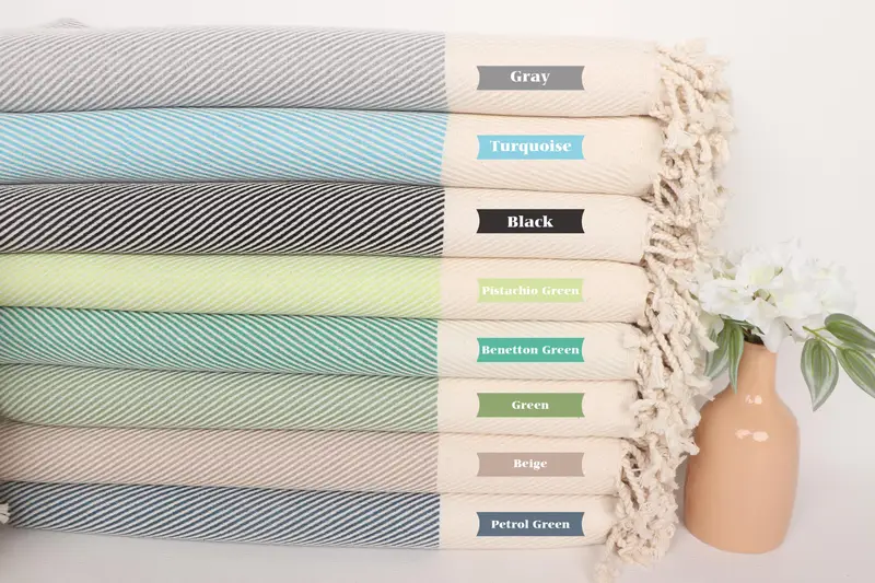 Peshtemal Towel, Handmade Gift, Beach Towel Bulk, Quick-dry peshtemal, 70x40 Cotton Striped Towel, Unique Wedding Gift, Wedding Shower Gift - 1