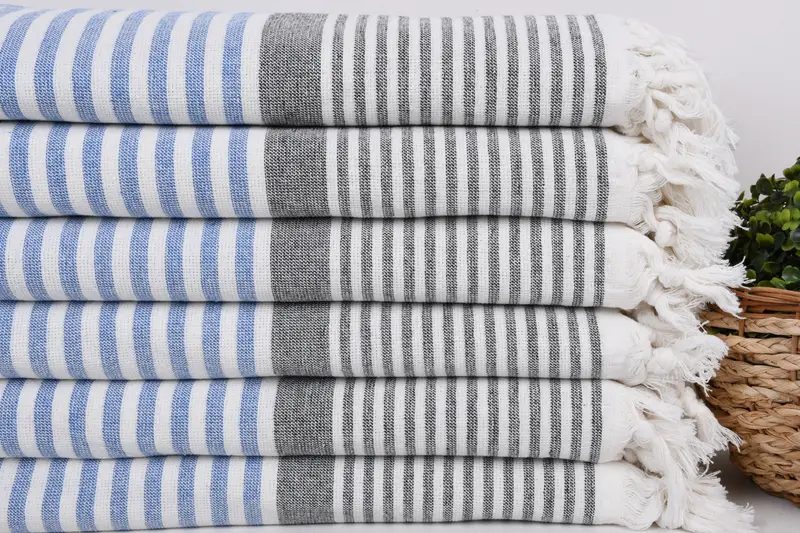 Handmade Gift, Gift For Boyfriend, Bridemaids Beach Towel, Personalized Turkish Towel, 68x40 Cotton Striped Terry Towel, Bachelorette Party Favors - 2