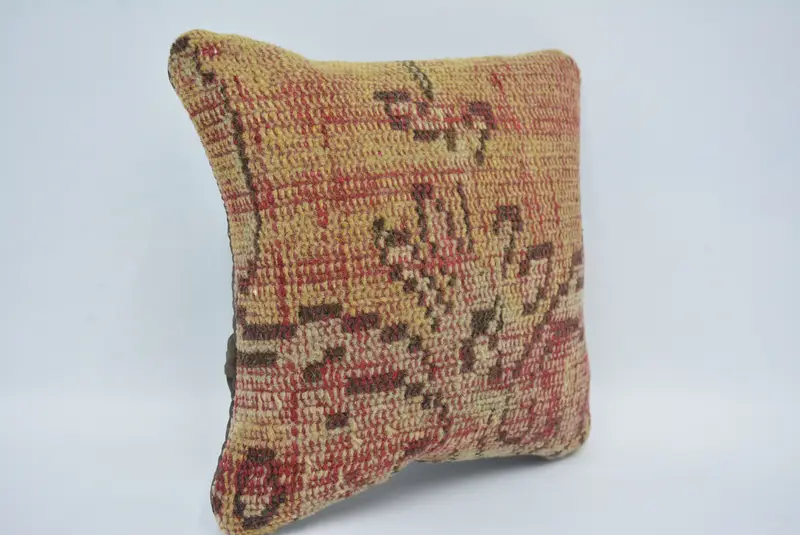 Pillow Cover, 12x12 Green Pillow Case, Throw Kilim Pillow, Pillow for Couch, Living Room Throw Cushion Case, Turkish Kilim Pillow - 3