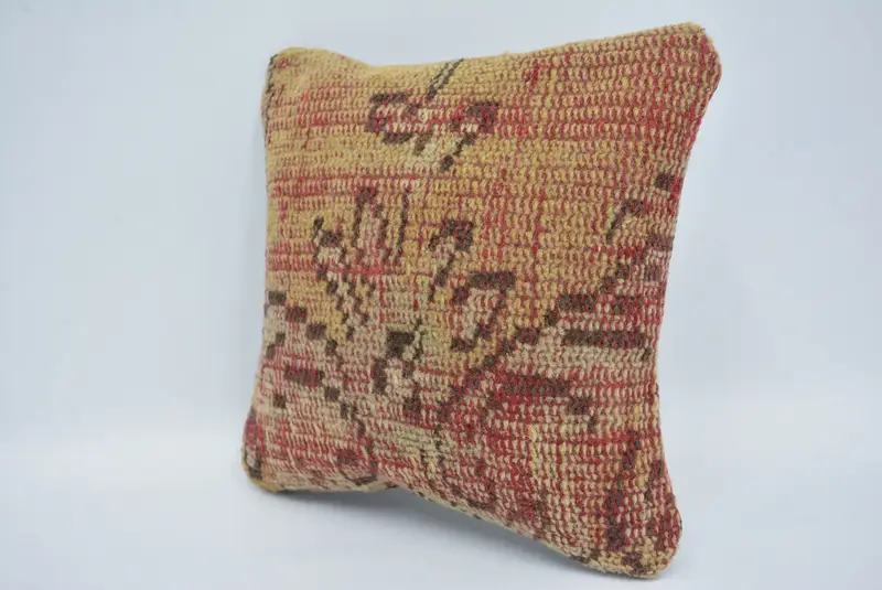 Pillow Cover, 12x12 Green Pillow Case, Throw Kilim Pillow, Pillow for Couch, Living Room Throw Cushion Case, Turkish Kilim Pillow - 4