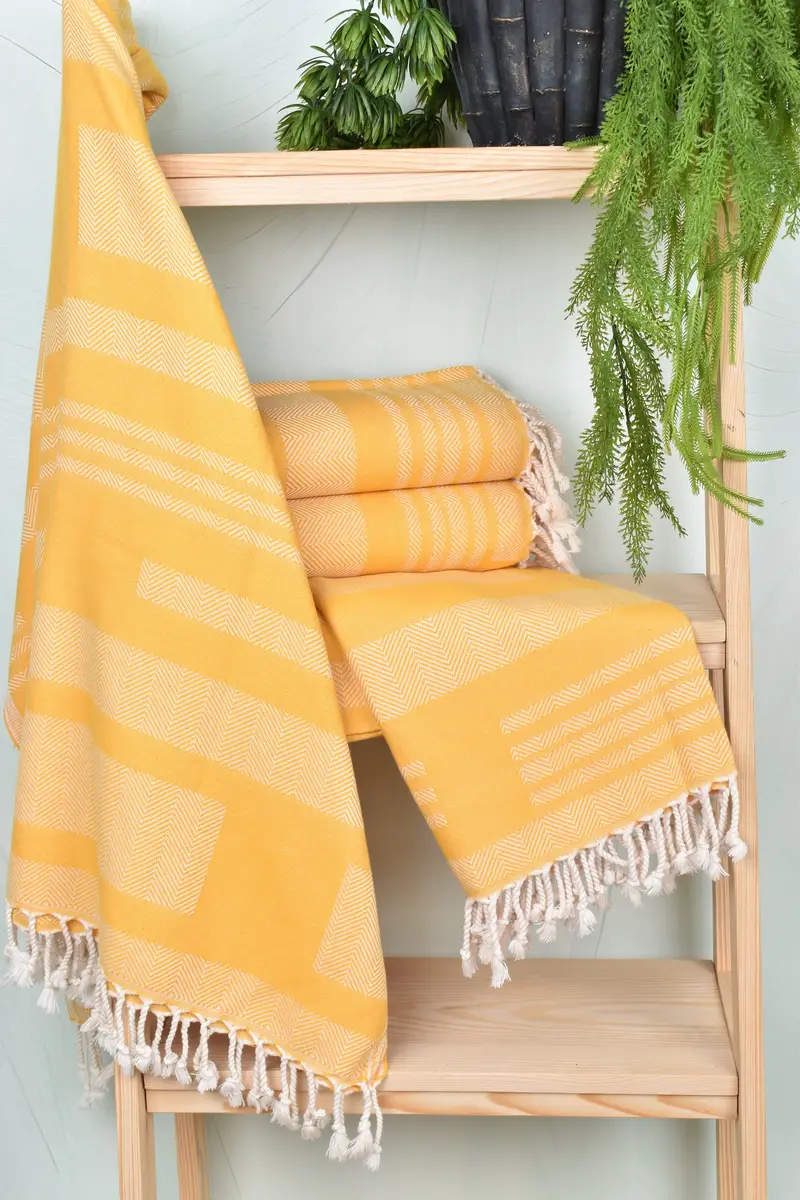 Hammam Towel USA, Bachelorette Party Gifts, Turkish Towel USA, Bachelorette Party Favors Beach, Best Friend Gift, 68x38 Cotton Chevron Towel - 6
