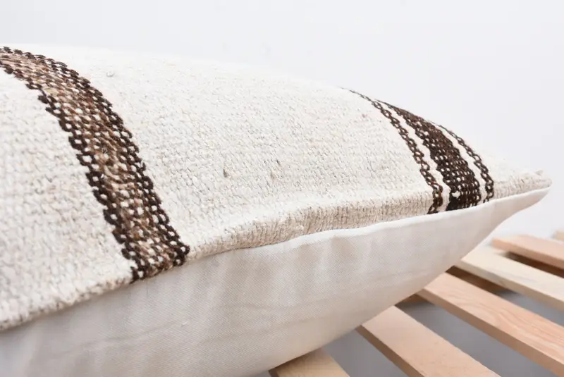 Bright Pillow Sham, 24x24 White Pillow Case, Ethnical Kilim Rug Pillow, Kilim Pillow Cover, Boho Pillow Sham Cover, Cushion Case, Tribal Cushion - 7