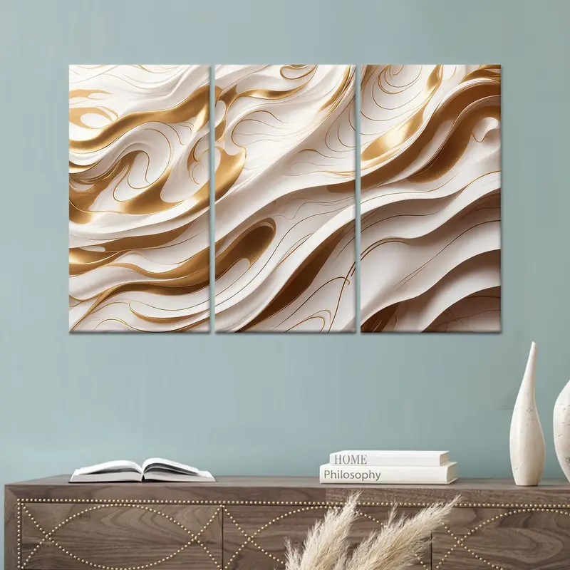 Zarif Kahverengi ve Bej Baskılı Kanvas: Sanatsal Ev Dekorasyonu