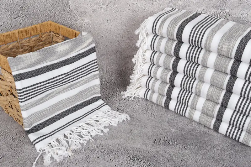 70x40 Cotton Striped Towel, Housewarming Gift, Turkish hand towel, Personalized Home Gift Wedding, Bachelor Towel, Gift For Mom, Bath towel - 3