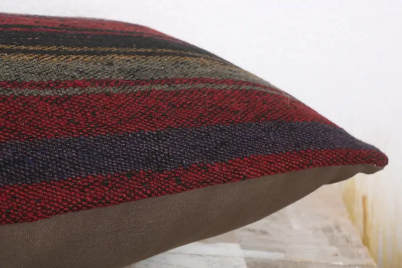 Vintage Kilim Throw Pillow, Accent Pillow, 12x20 Red Pillow Cover, Kilim Pillow, Interior Designer Pillow, Pillow, Cozy Throw Pillow Case - 6