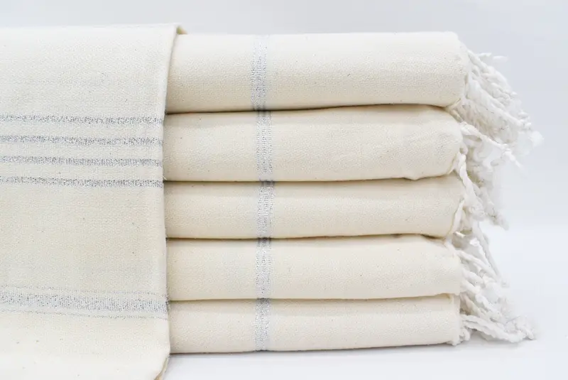 70x40 Linen Striped Towel, Maid Of Honor Gift, Turkish Towel Set, Lightweight Turkish towel, Peshtemal Towel, Custom Beach Towel, Embroidery Towel - 1