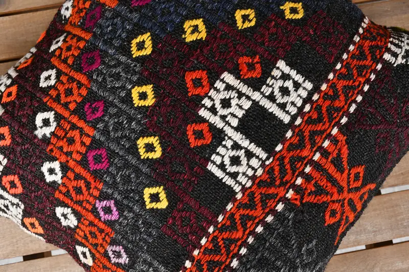 Kilim Pillow Cover, Interior Designer Pillow, Nautical Throw Pillow Sham, Gift Pillow, Cushion Case, 18x18 Brown Pillow Cover - 4