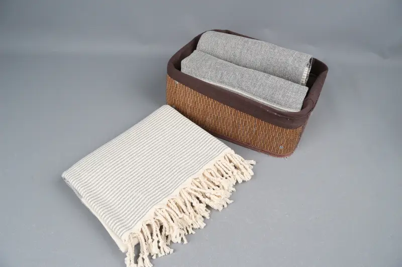 Yoga Towel, Turkish bath towel, Gift For The Home Decor, Sand-resistant towel, 70x40 Cotton Striped Towel, Peshtemal Towel, Wedding For Favor - 5
