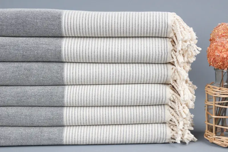 Yoga Towel, Turkish bath towel, Gift For The Home Decor, Sand-resistant towel, 70x40 Cotton Striped Towel, Peshtemal Towel, Wedding For Favor - 2