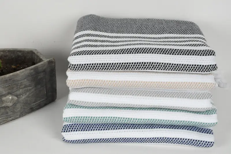 Personalized Gift, Custom Turkish Towel, Personalized Dish Towel, Monogrammed Hand Towel, 44x24 Cotton Striped Towel, Bridesmaid Favors, Summer Gift - 4