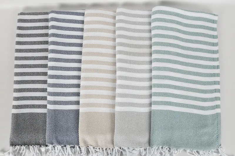 Personalized Gift, Custom Turkish Towel, Personalized Dish Towel, Monogrammed Hand Towel, 44x24 Cotton Striped Towel, Bridesmaid Favors, Summer Gift - 3