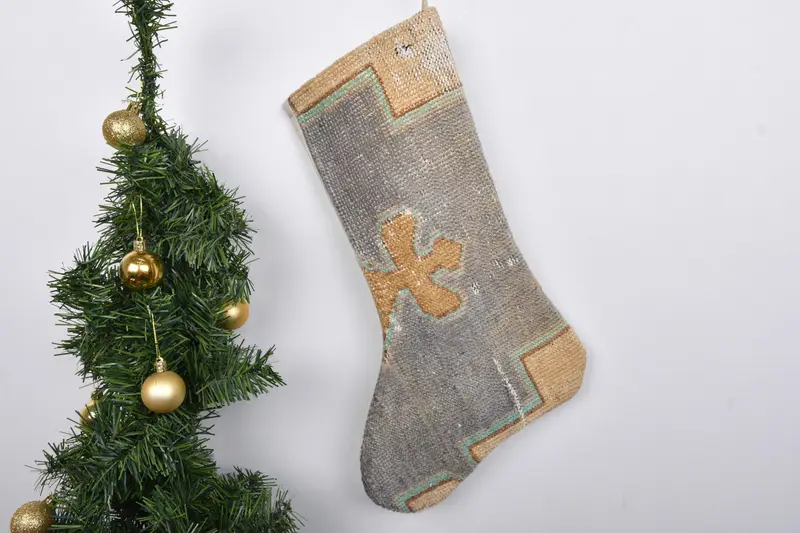 7 inç Noel Süsleri Desen Çorap, Şenlikli Tatil Çorabı