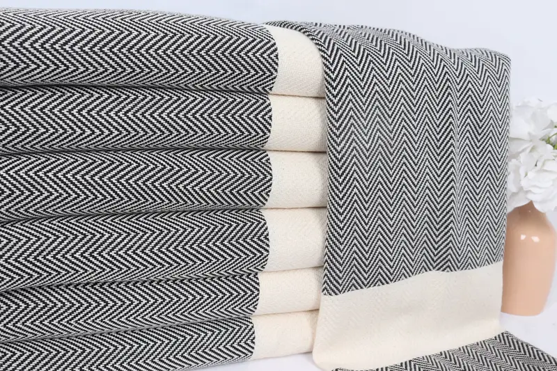 Monogrammhandtücher, Heimgeschenk, personalisiertes Küchentuch, 36x18 Baumwoll -Fischgrätenhandtuch, personalisiertes Handtuch, Junggesellenhandtuch, türkisches Geschirrtuch - 2