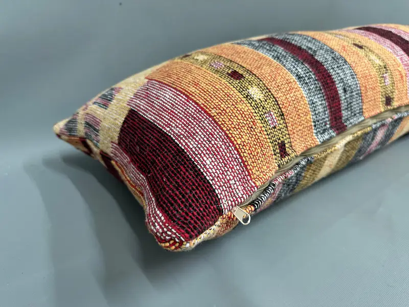 Antique Pillows, 16x43 Yellow Pillow Sham, Accent Throw Pillow Sham, Cushion Case, Pillow for Sofa, Sofa Bolster Cushion, Kilim Pillow Cover - 6