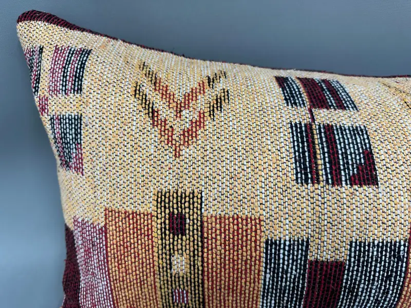 Antique Pillows, 16x43 Yellow Pillow Sham, Accent Throw Pillow Sham, Cushion Case, Pillow for Sofa, Sofa Bolster Cushion, Kilim Pillow Cover - 5