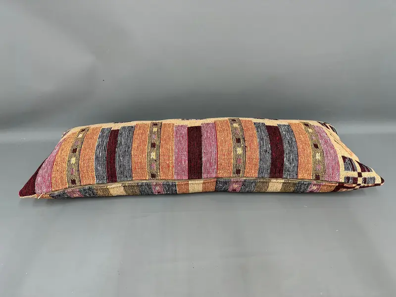 Antique Pillows, 16x43 Yellow Pillow Sham, Accent Throw Pillow Sham, Cushion Case, Pillow for Sofa, Sofa Bolster Cushion, Kilim Pillow Cover - 7