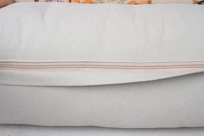 Bright Cushion Cover, Boho Pillow Sham Cover, 12x36 White Pillow Sham, Indoor Pillow Case, Turkish Pillow, Cushion, Throw Kilim Pillow - 7