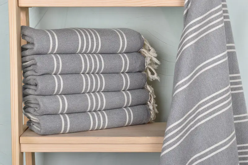 Personalized Home Gift Wedding, Personalized Turkish Towel, Handmade Gift, Anniversary Gift For Her, 70x40 Cotton Striped Towel, Personalized Gifts - 2