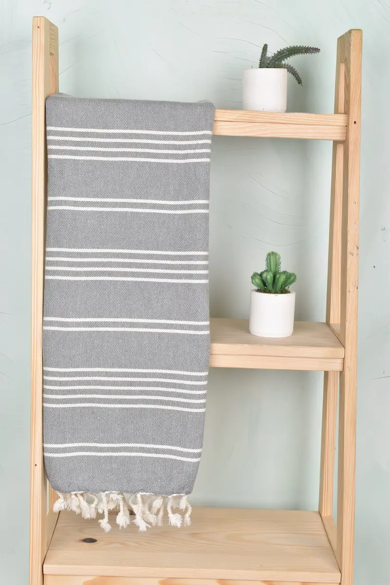 Personalized Home Gift Wedding, Personalized Turkish Towel, Handmade Gift, Anniversary Gift For Her, 70x40 Cotton Striped Towel, Personalized Gifts - 8
