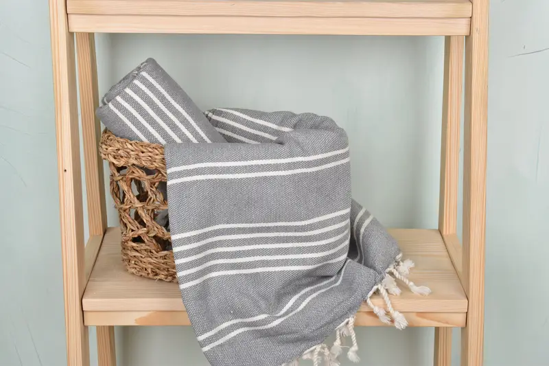 Personalized Home Gift Wedding, Personalized Turkish Towel, Handmade Gift, Anniversary Gift For Her, 70x40 Cotton Striped Towel, Personalized Gifts - 4