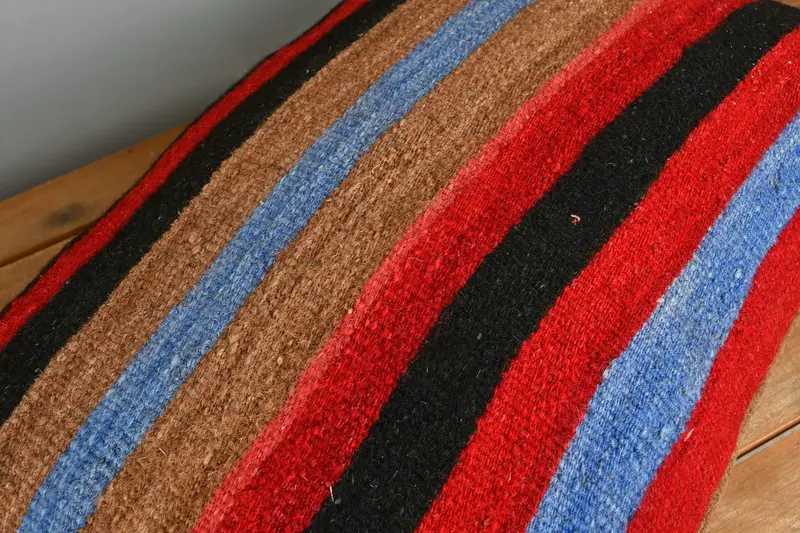 Turkish Kilim Pillow, Toss Cushion Case, Boho Pillow Sham Cover, Pillow, Turkish Pillow, Aztec Pillow Cover, 16x24 Orange Pillow Sham - 4