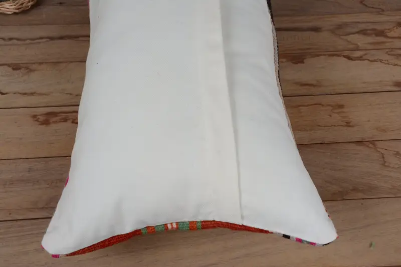 Cushion Case, Farmhouse Cushion Case, 12x20 Red Pillow Case, Interior Designer Pillow, Ethnical Kilim Rug Pillow, Vintage Kilim Pillow - 6